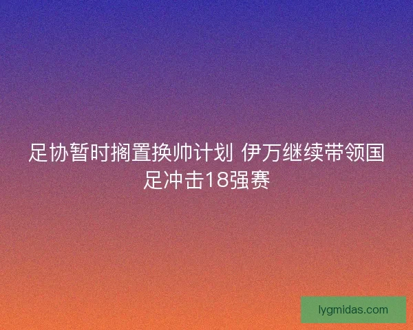 足协暂时搁置换帅计划 伊万继续带领国足冲击18强赛