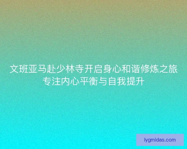 文班亚马赴少林寺开启身心和谐修炼之旅专注内心平衡与自我提升
