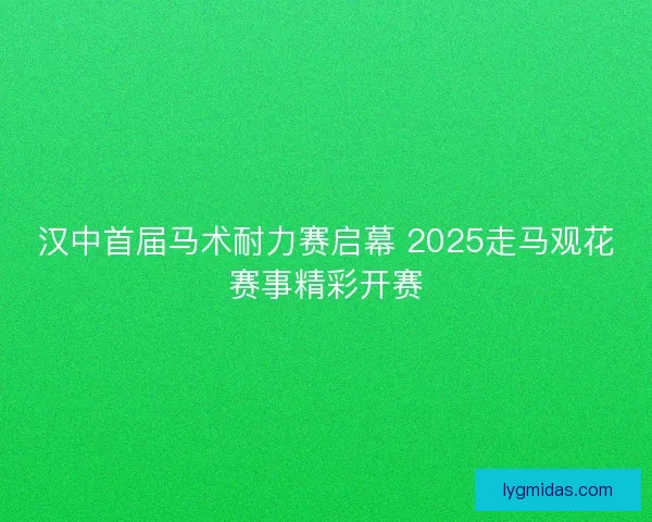 汉中首届马术耐力赛启幕 2025走马观花赛事精彩开赛