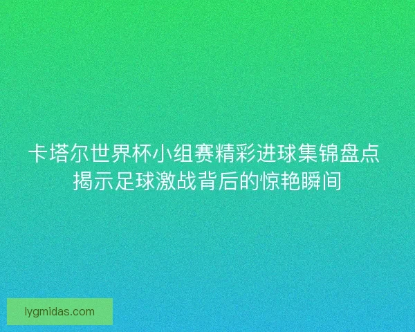 卡塔尔世界杯小组赛精彩进球集锦盘点 揭示足球激战背后的惊艳瞬间